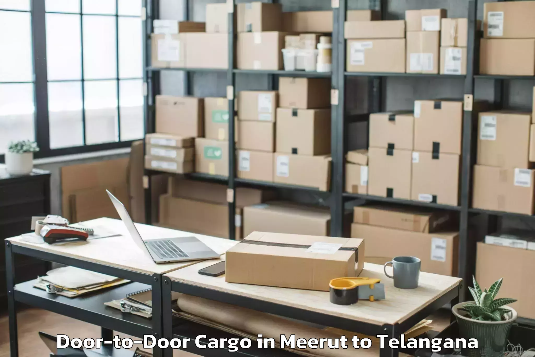 Efficient Meerut to Suriapet Door To Door Cargo